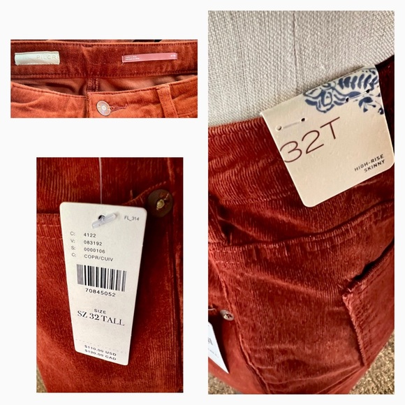 Anthropologie Corduroy Skinny Pants 32T - Picture 6 of 10